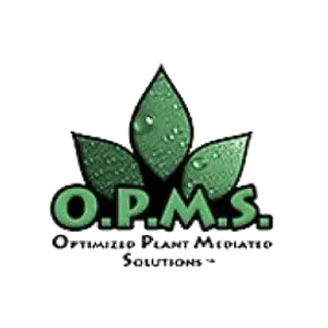 Shop By Brands: The logo for OPMS, optimized plant microbial solutions.