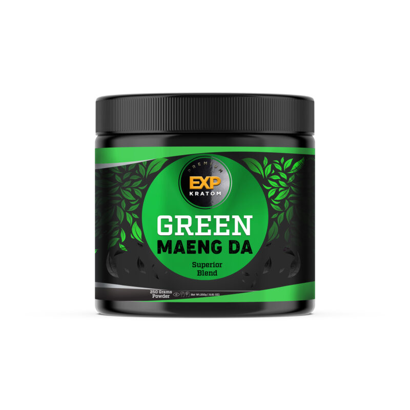 Sentence with the product name: B2 EXP Premium Green Maeng Da Blend Powder.