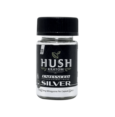 Hush Kratom Enhanced Extract Silver Capsules 20ct 1312