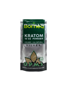 Copy of OPMS Borneo super green kratom silver 16oz powder min