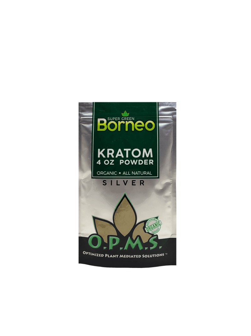 Copy of OPMS Borneo super green kratom silver 4oz powder min