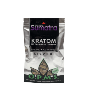Copy of OPMS Sumatra red Vein kratom silver 120 ct min