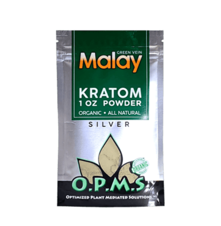 OPMS Malay green Vein kratom silver 1oz powder min